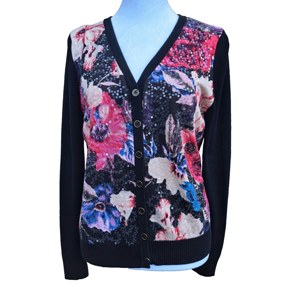 Charter Club Women's Button Up Long Sleeve Cotton/Viscose Cardigan Sweater P/L